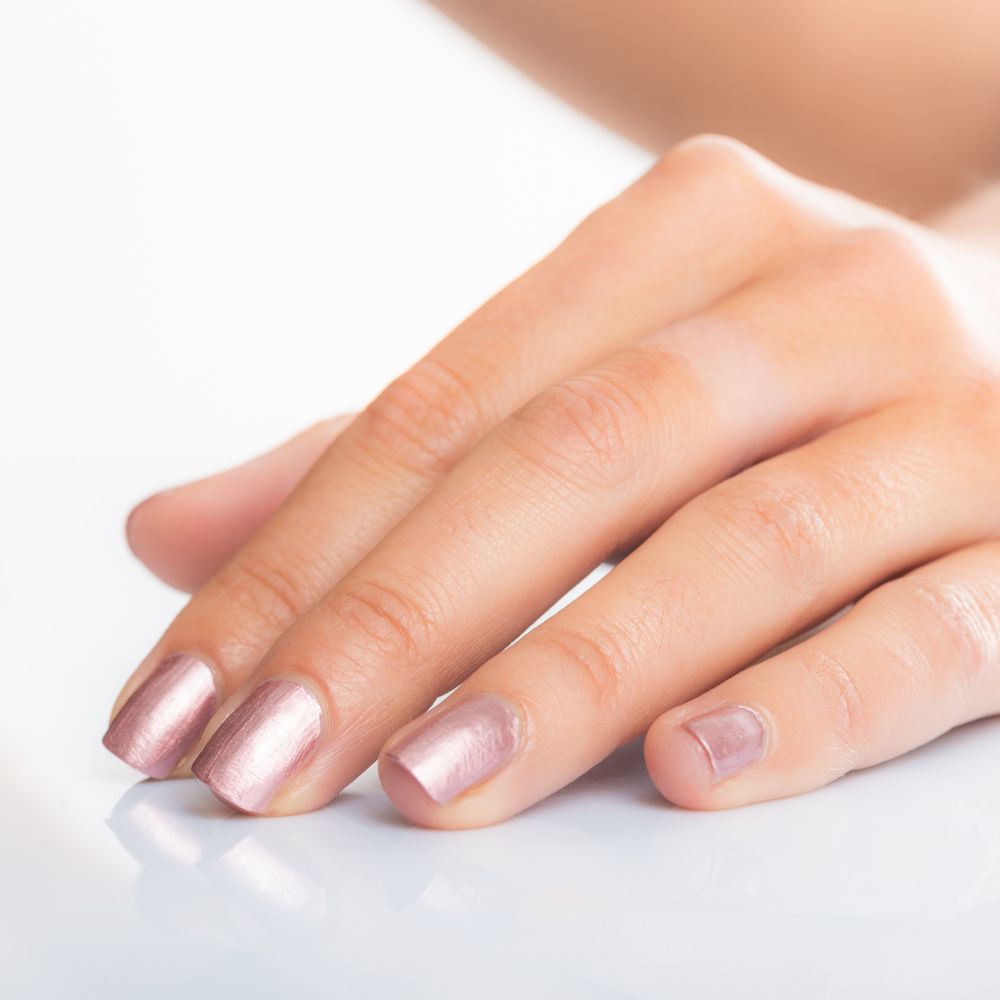 vernis ongles chrome brillant