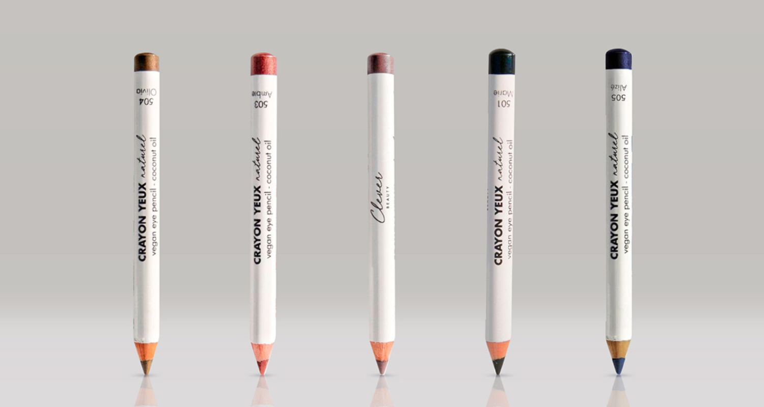 Kit Crayon Yeux Naturels — 5 Teintes · 3 en 1 · Huile de Coco · Vegan
